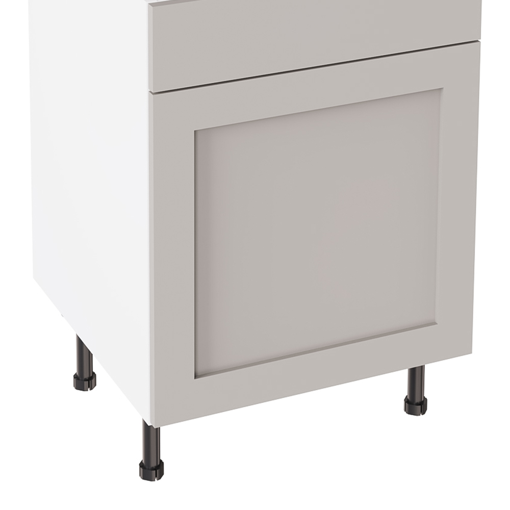Kitchen Kit Shaker Matt Light Grey Drawerline Base Cabinet 600mm Image 3