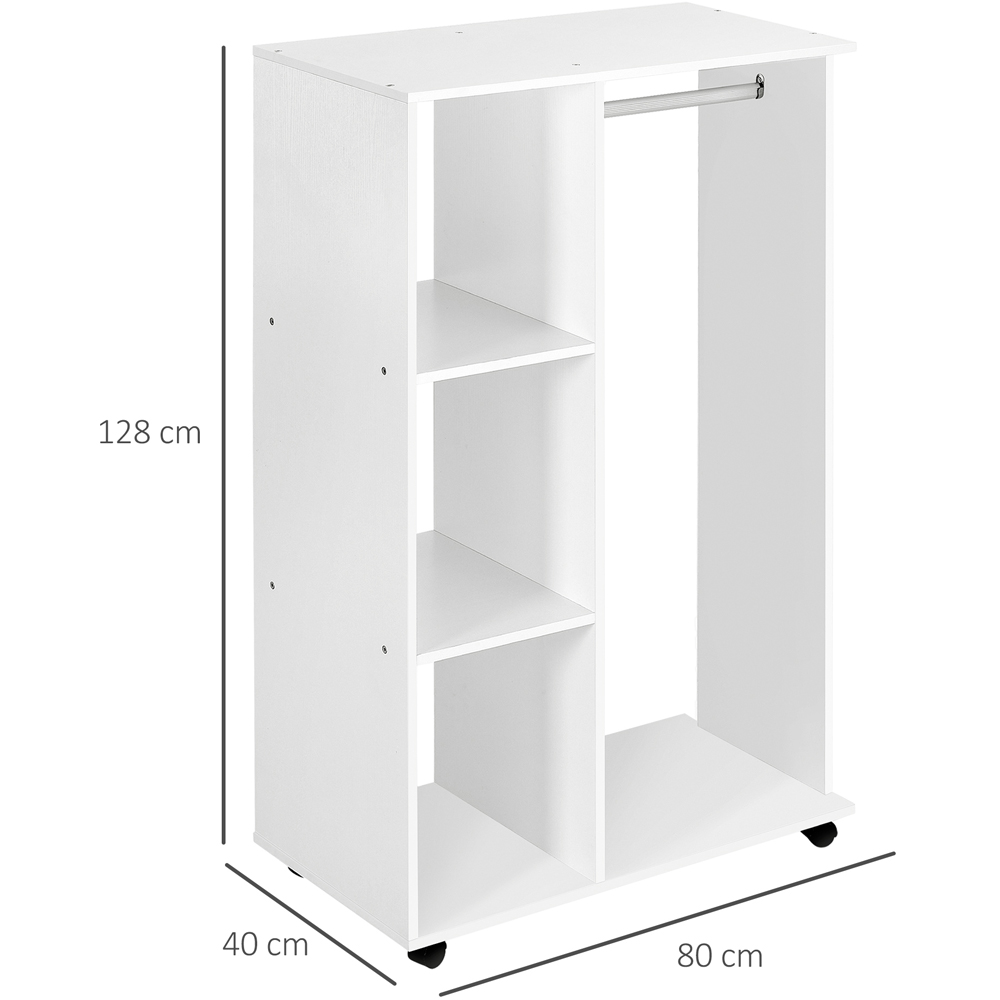 Portland White Open Wardrobe Image 3