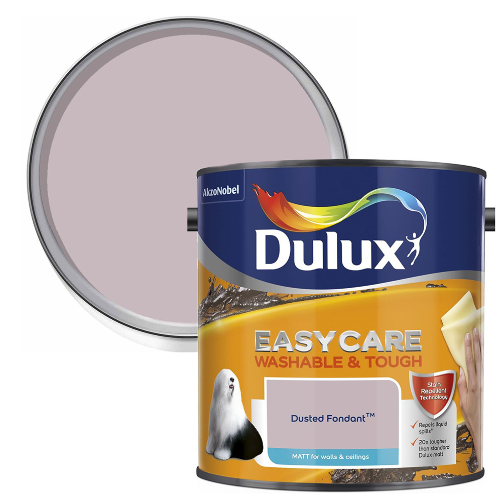 Dulux Easycare Washable & Tough Dusted Fondant Matt Emulsion Paint 2.5L Image 1