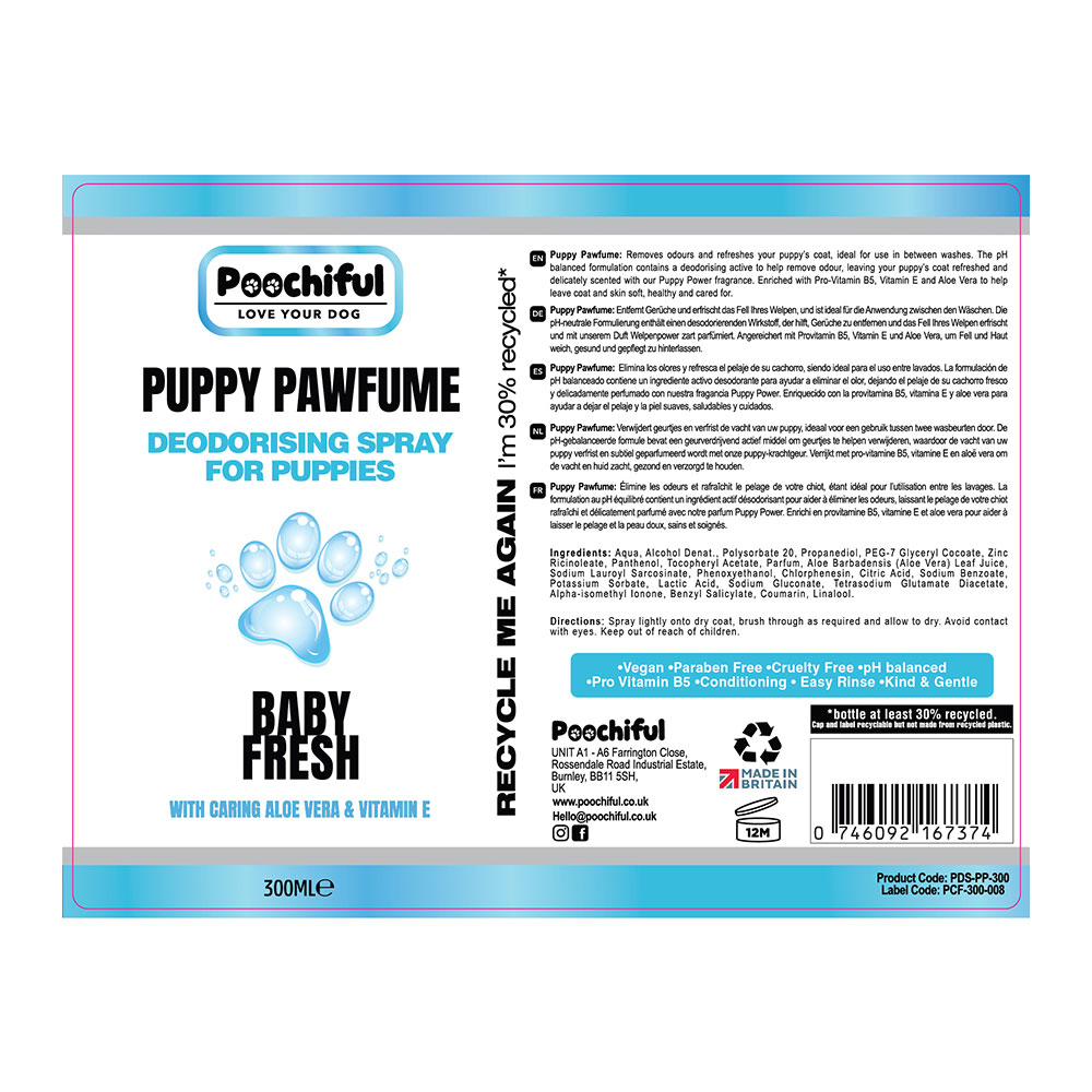 Poochiful Puppy Pawfume Spray 300ml Image 4
