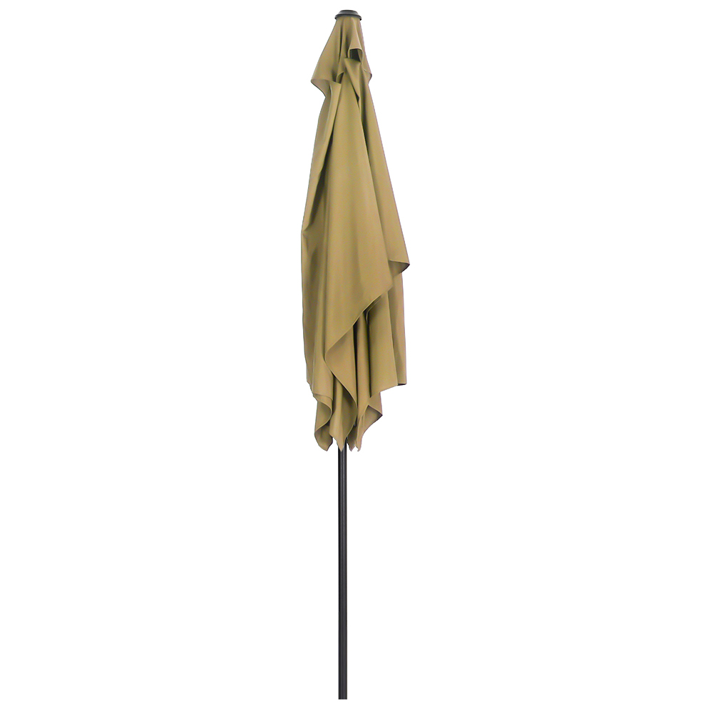 Living and Home Beige Square Crank Tilt Parasol with Round Base 3m Image 5