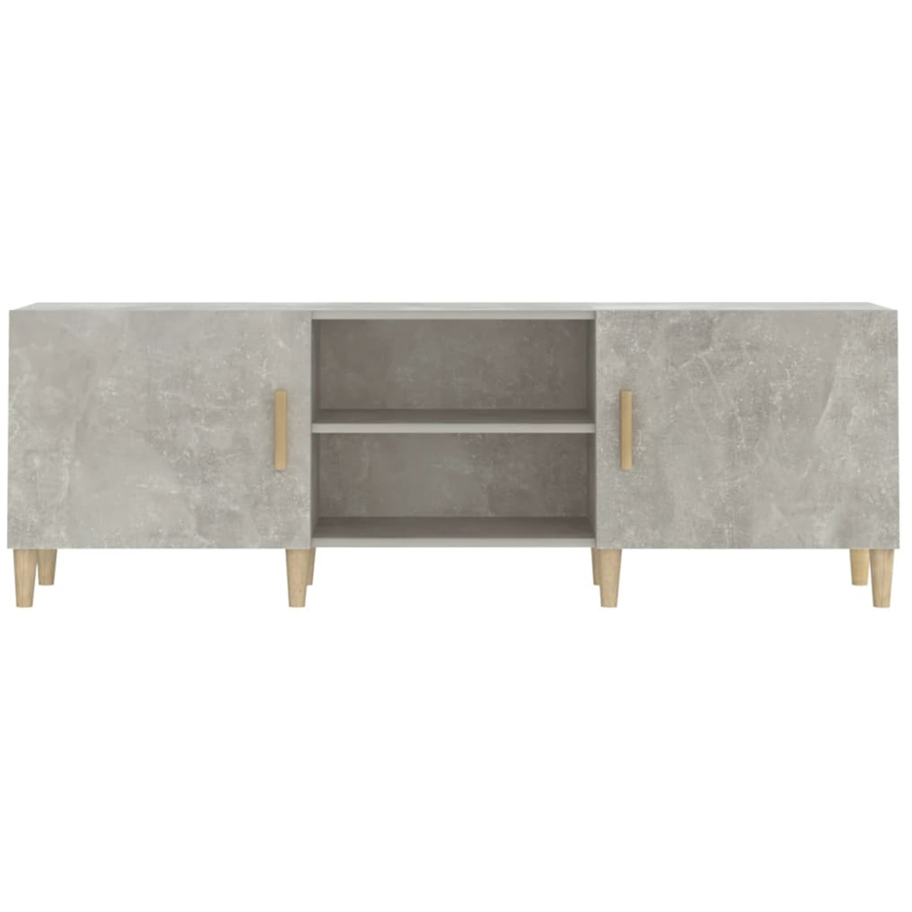 vidaXL 2 Door 2 Shelf Concrete Grey TV Cabinet Image 4