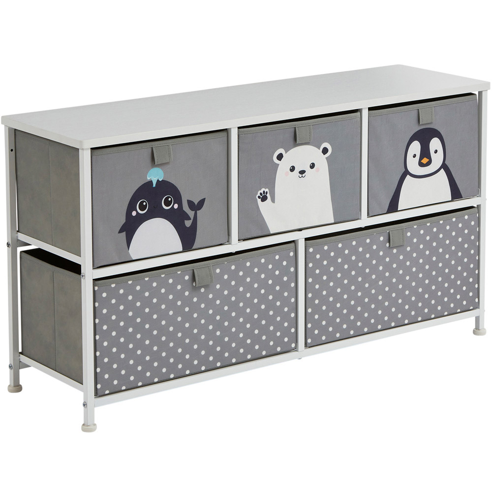 Liberty House Toys Kids Arctic 5 Drawer Storage Chest Image 2