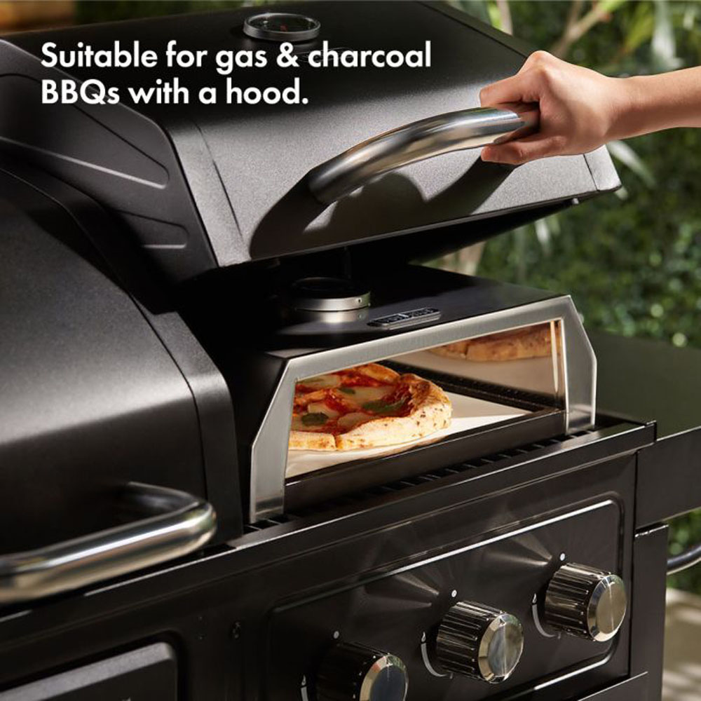 VonHaus Silver BBQ Grill Top Pizza Oven Image 7