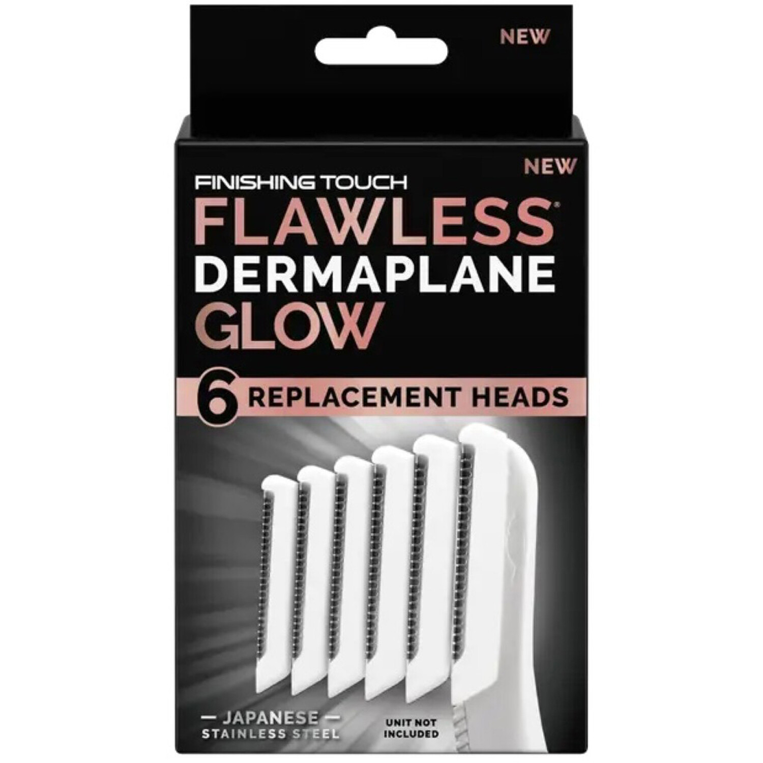Pack of 6 Flawless Dermaplane Glow Replacement Heads Image 2