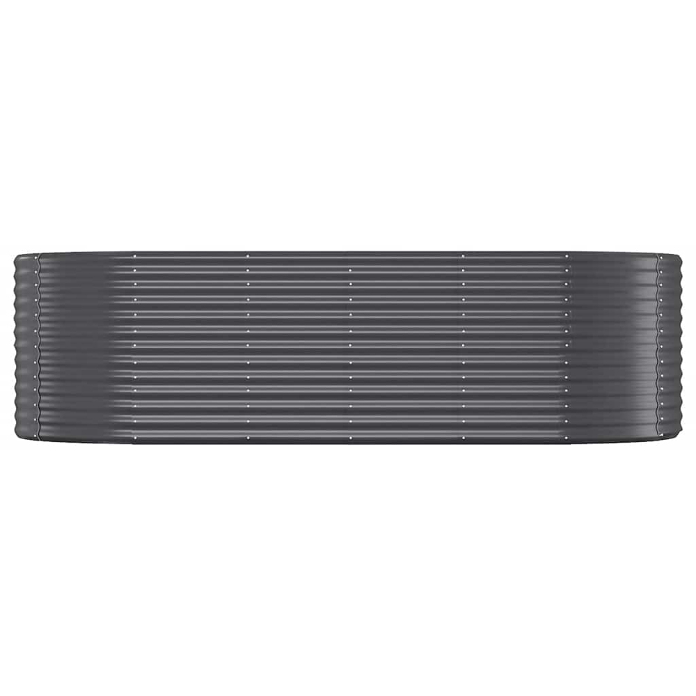 vidaXL Anthracite Galvanised Steel Raised Garden Bed 249 x 100 x 68cm Image 2