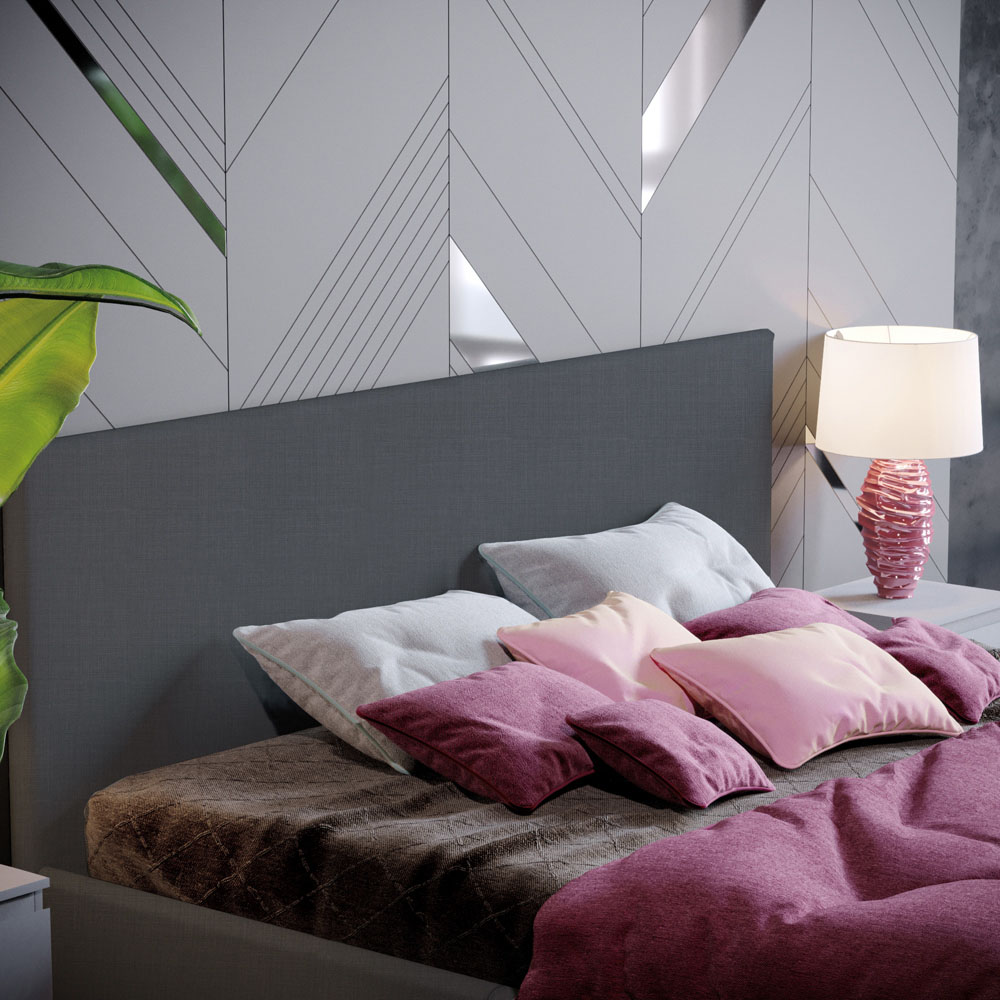 Vida Designs Veronica King Size Dark Grey Linen Ottoman Bed Image 3