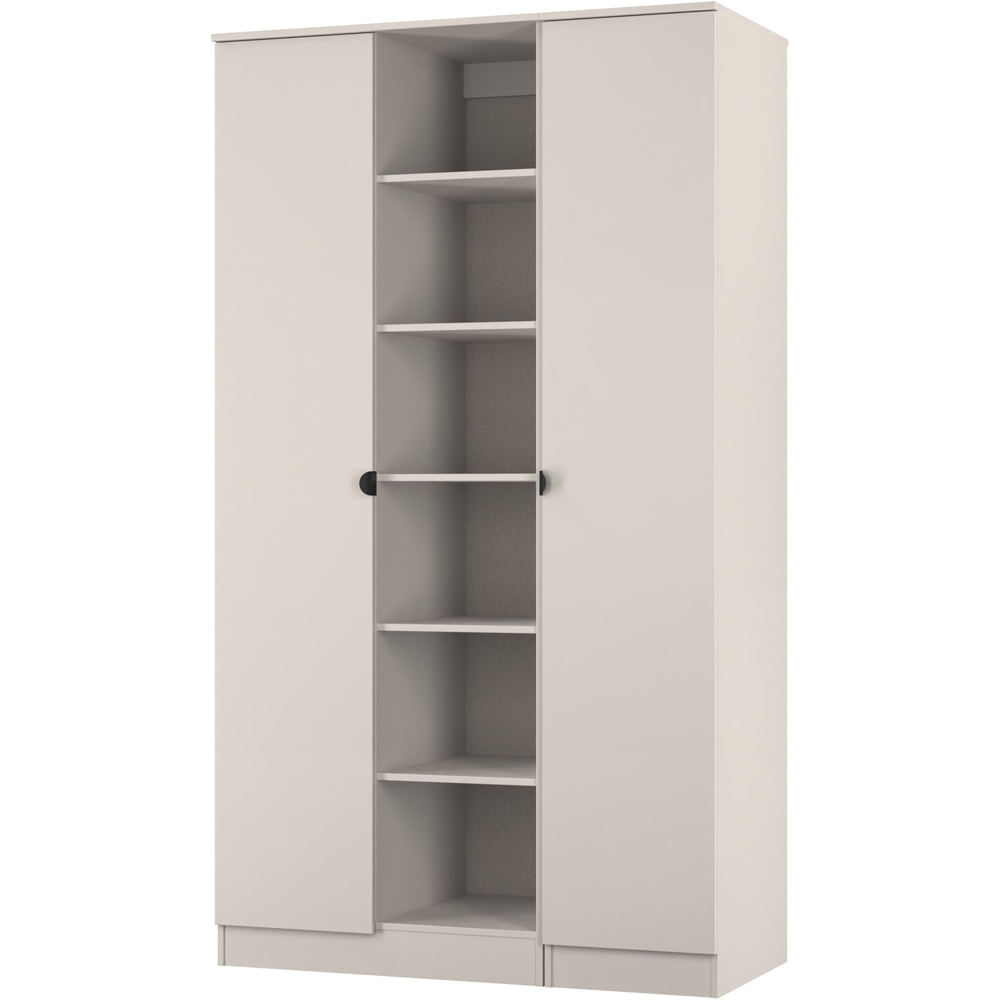 Crowndale Bora 2 Door 6 Shelf Kashmir Matt Triple Wardrobe Image 4