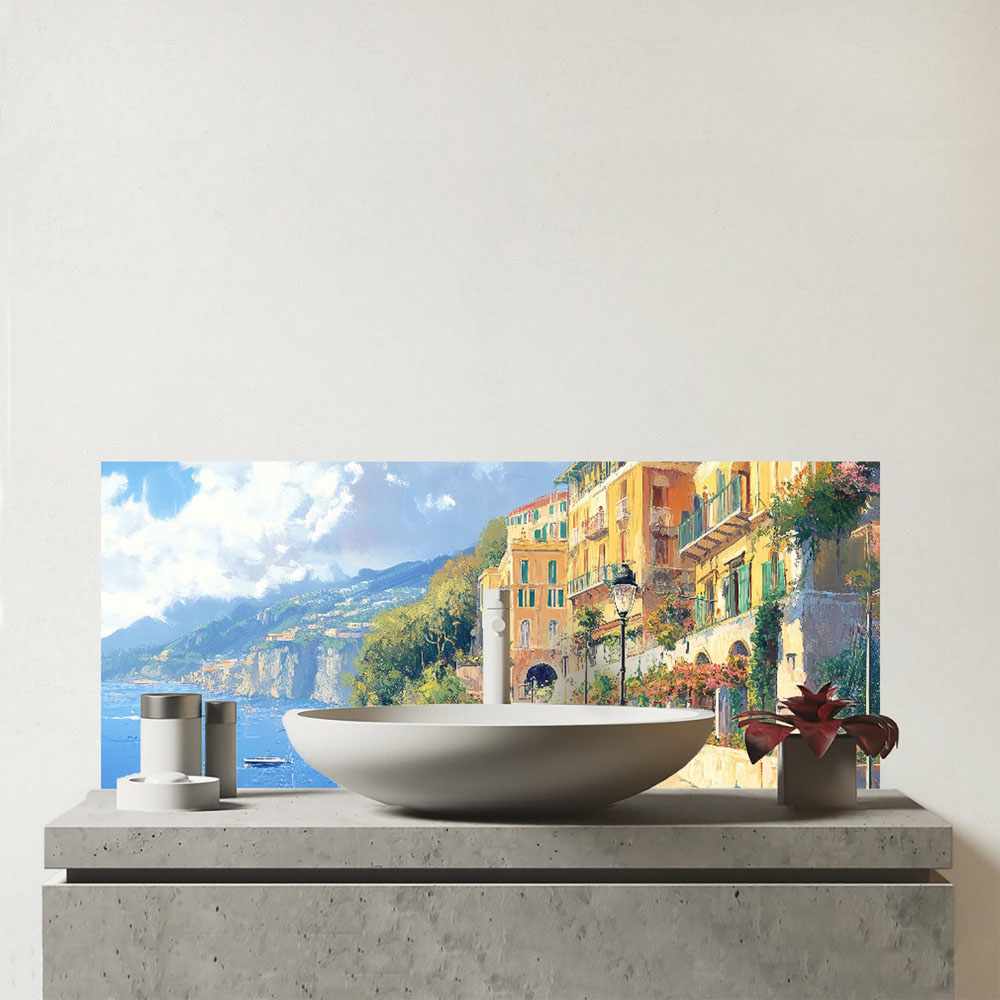 Warren Reed Designer Romantic Walk in Sorrento Bathroom Splashback 25 x 60cm Image 1