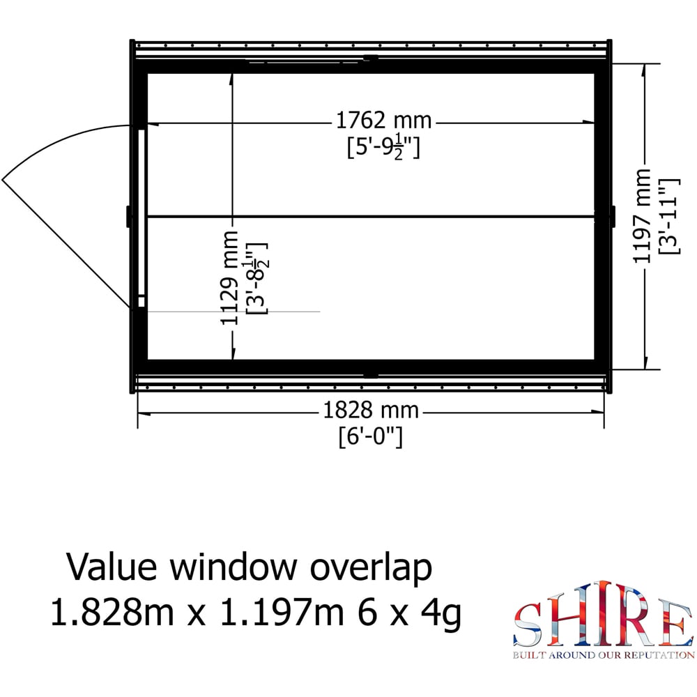 Shire 6 x 4ft Dip Treated Overlap Shed with Window Image 9