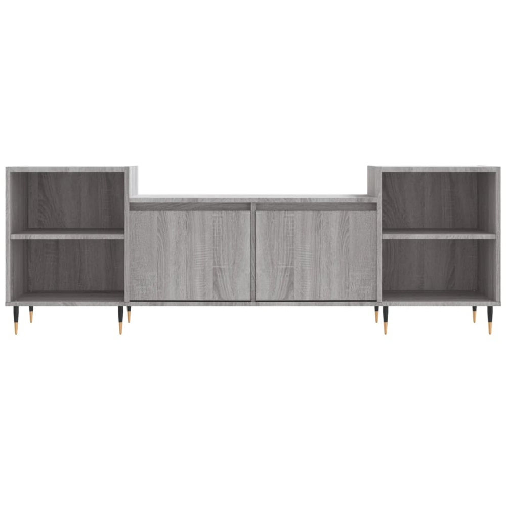 vidaXL 2 Door 4 Shelf Grey Sonoma TV Cabinet Image 5
