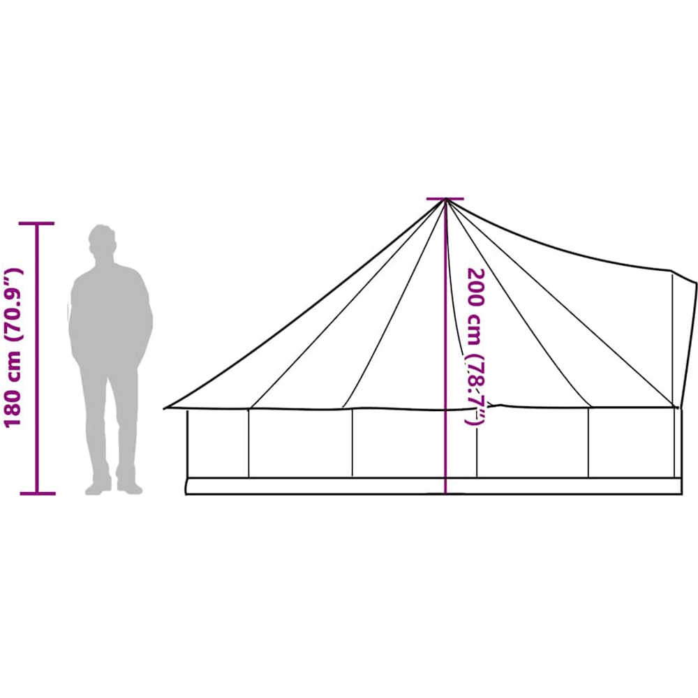 Walplus 6 Person Waterproof Tipi Family Tent Blue Image 9