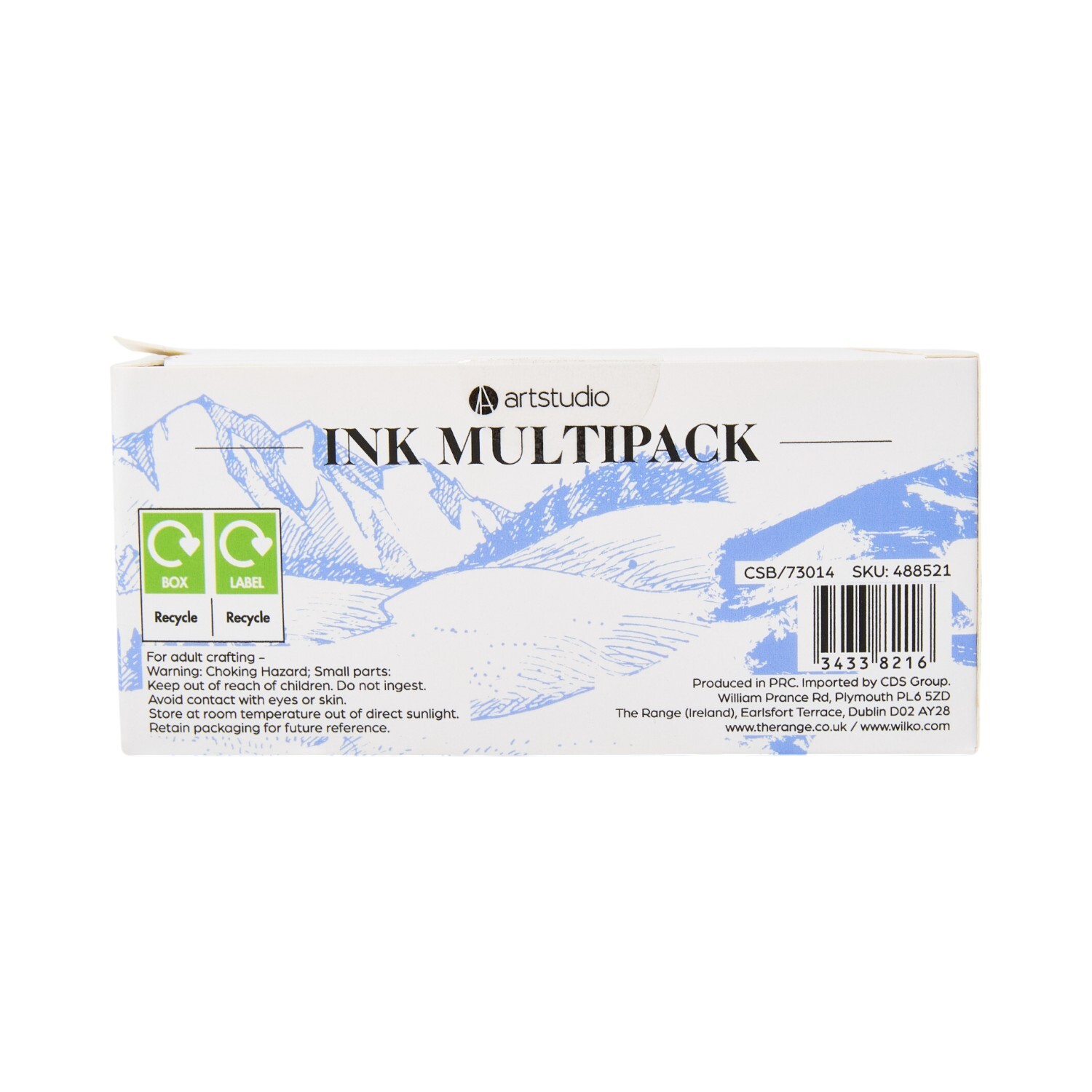 Pack of 3 Yellow and White Ink Pots Image 2