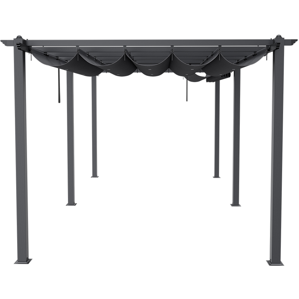 Living and Home Aluminium Patio Deck Pergola with Canopy 3 x 6m Image 3