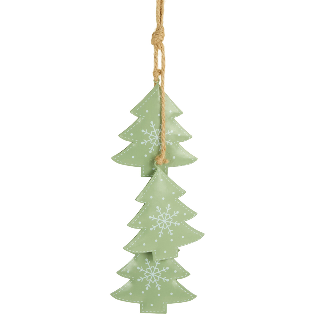 Metal Trees Hanging Decoration Sage Green Image 4