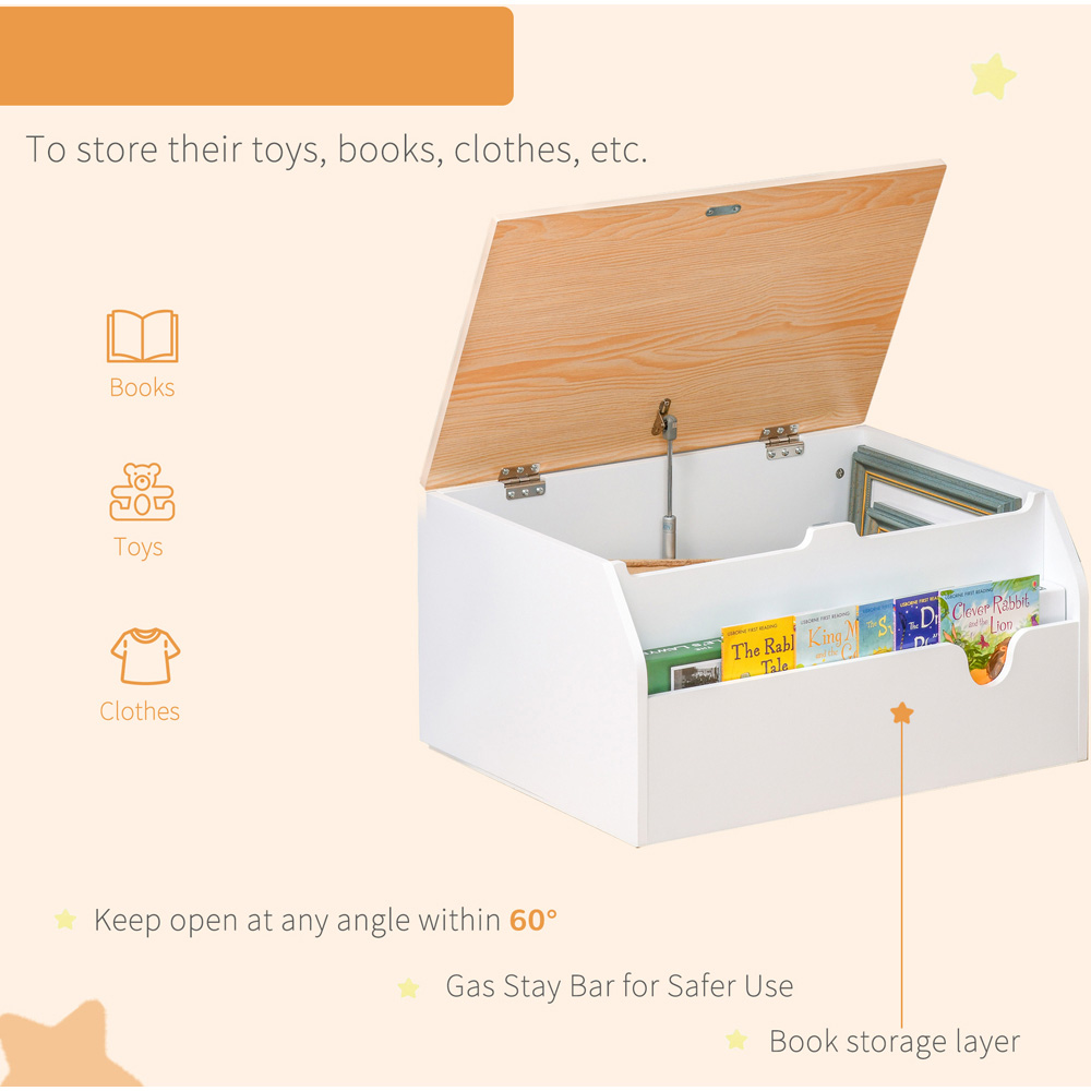 Portland Kids White Storage Box with Lid Image 6