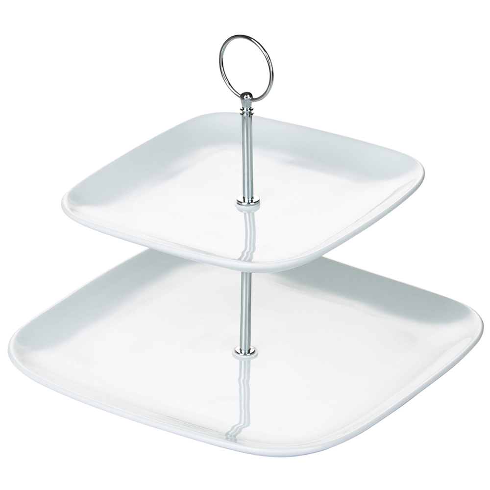 Waterside Two Tier Square Cake Stand Image 1