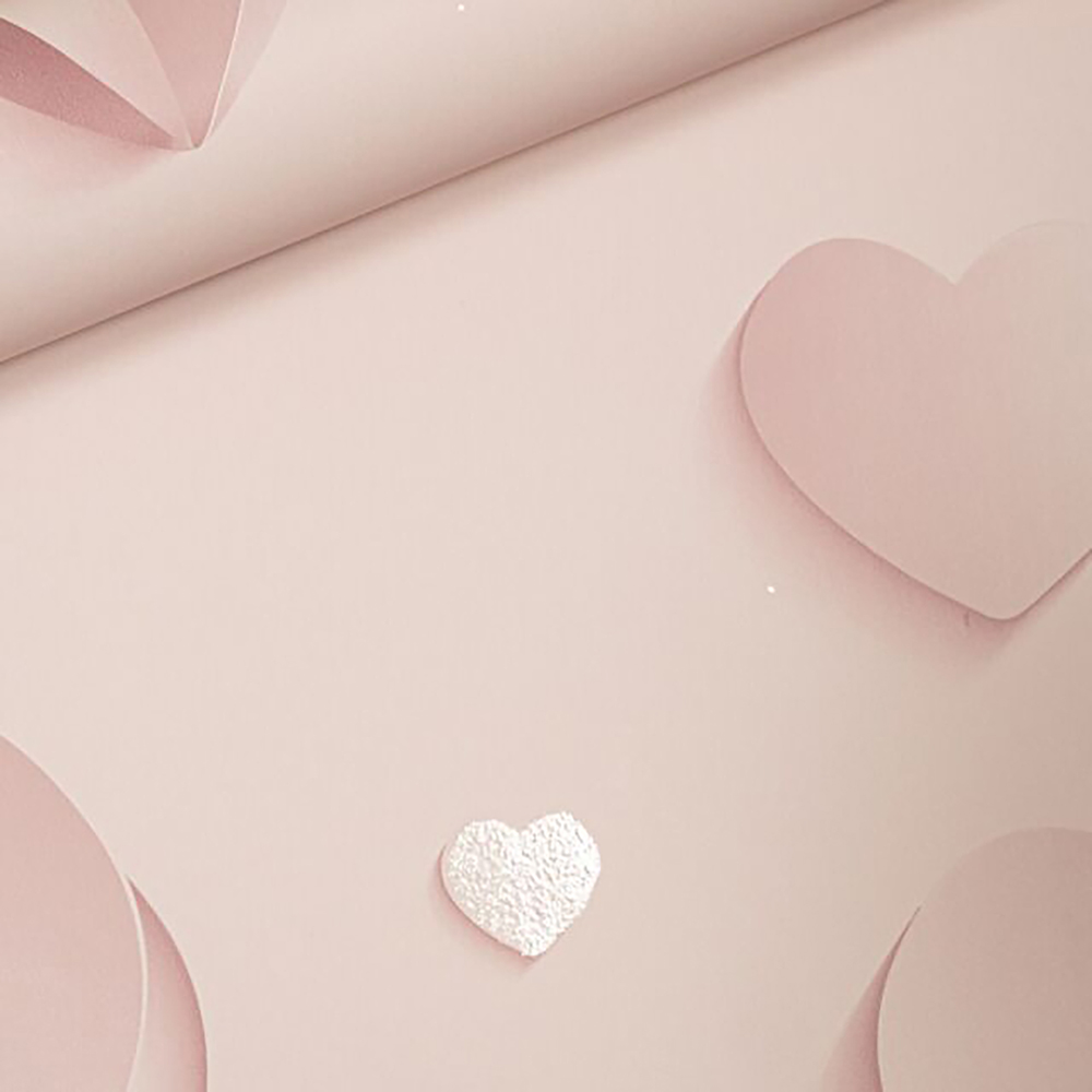 Muriva Glitter Hearts Wallpaper Image 2