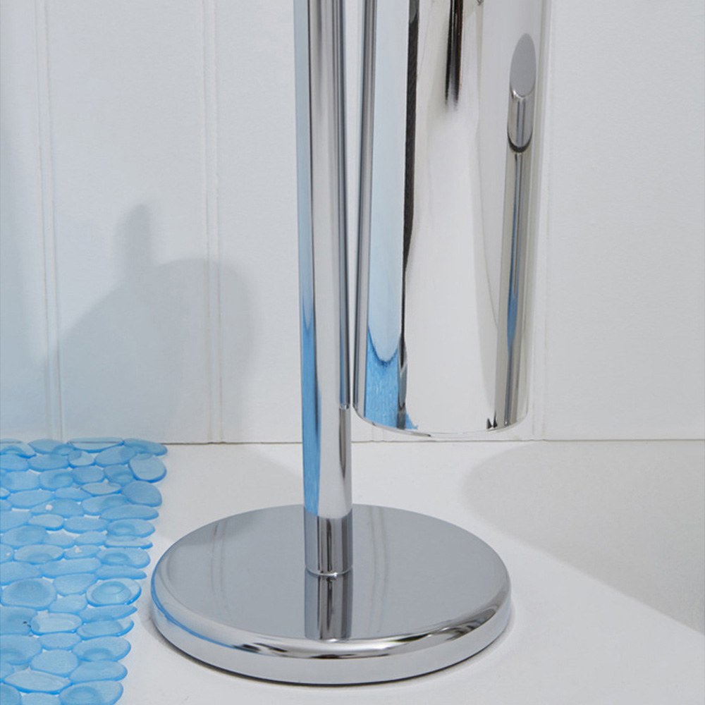 Premier Housewares Chrome Toilet Brush and Roll Holder Image 6