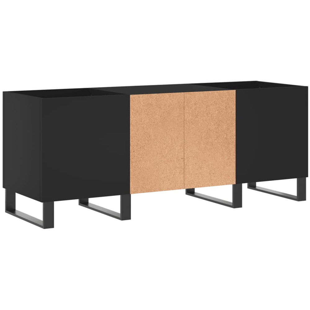 vidaXL 2 Shelf Black Record Cabinet Image 6