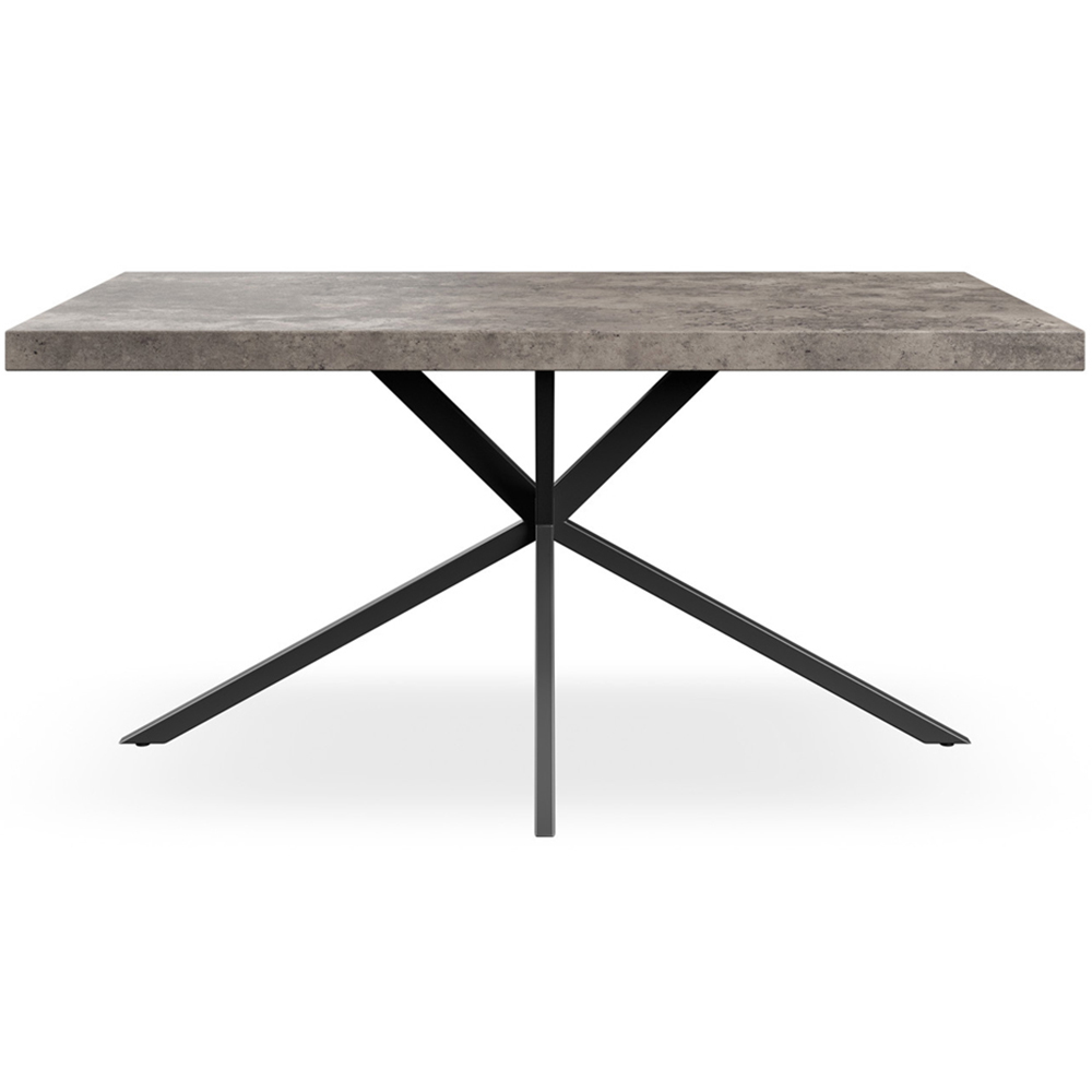 Furniture Online Donni 6 Seater Dining Table Concrete Effect and Black Image 3