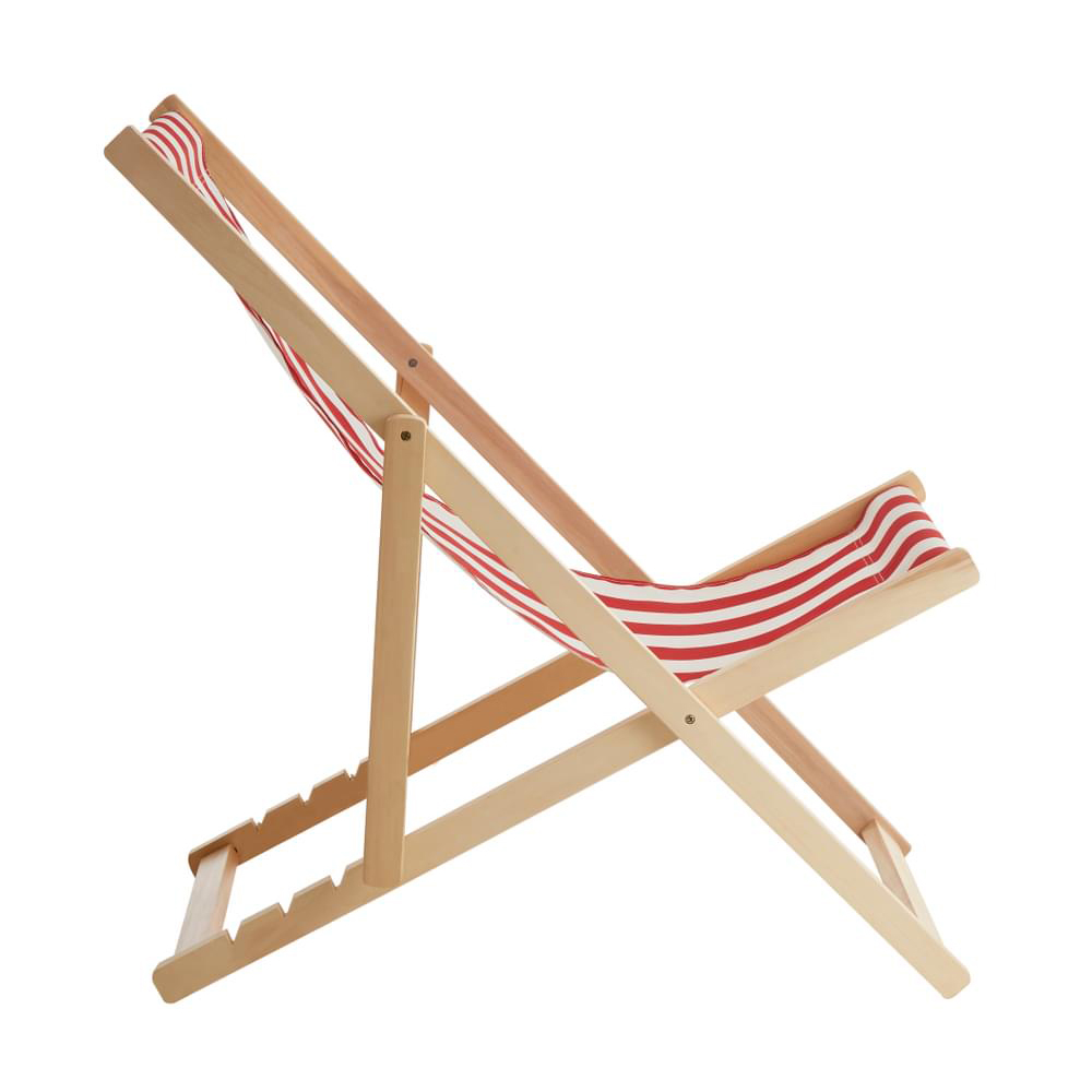 Interiors by Premier Beauport Red and White Deck Chair Image 4