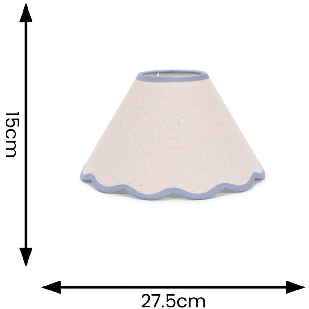 ValueLights Florie Scallop Blue Trim Small Shade Image 7