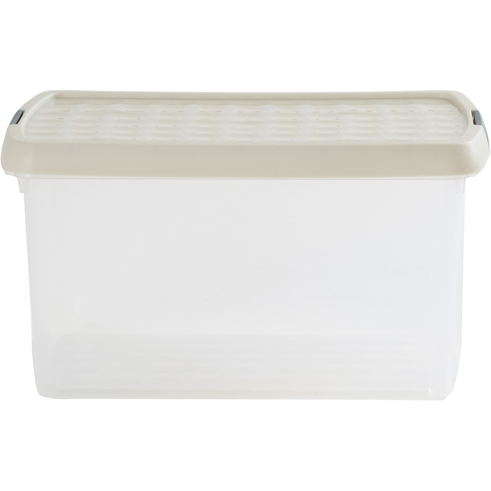 Wham Clip 14L Clear Stone and Slate Grey Rectangular Storage Box with Lid 3 Pack Image 3
