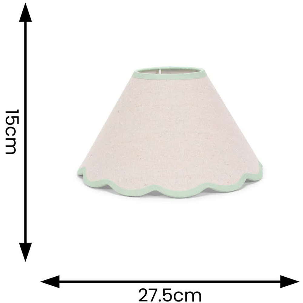 ValueLights Florie Scallop Green Trim Small Shade Image 7