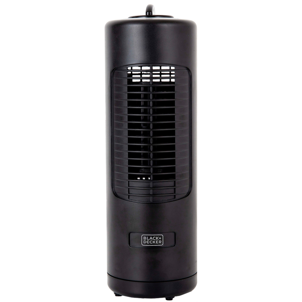 Black + Decker Black Mini Capsule Tower Fan 12 inch Image 1