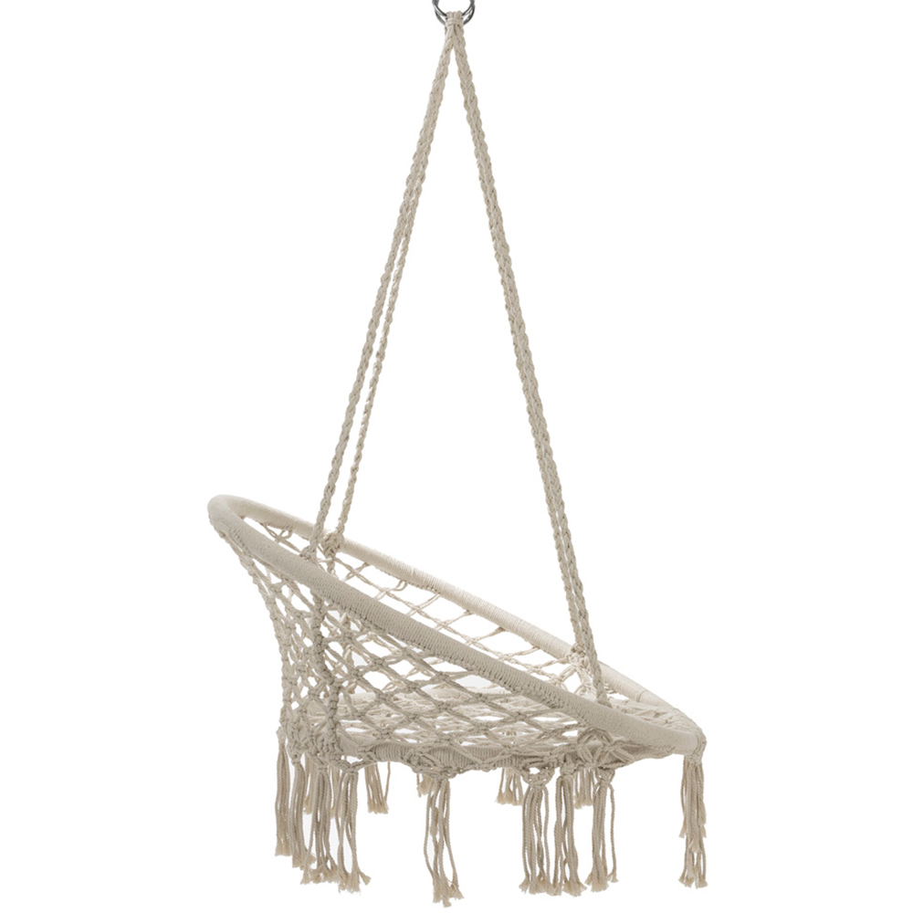 Charles Bentley Beige Hanging Hammock Swing Chair Image 3
