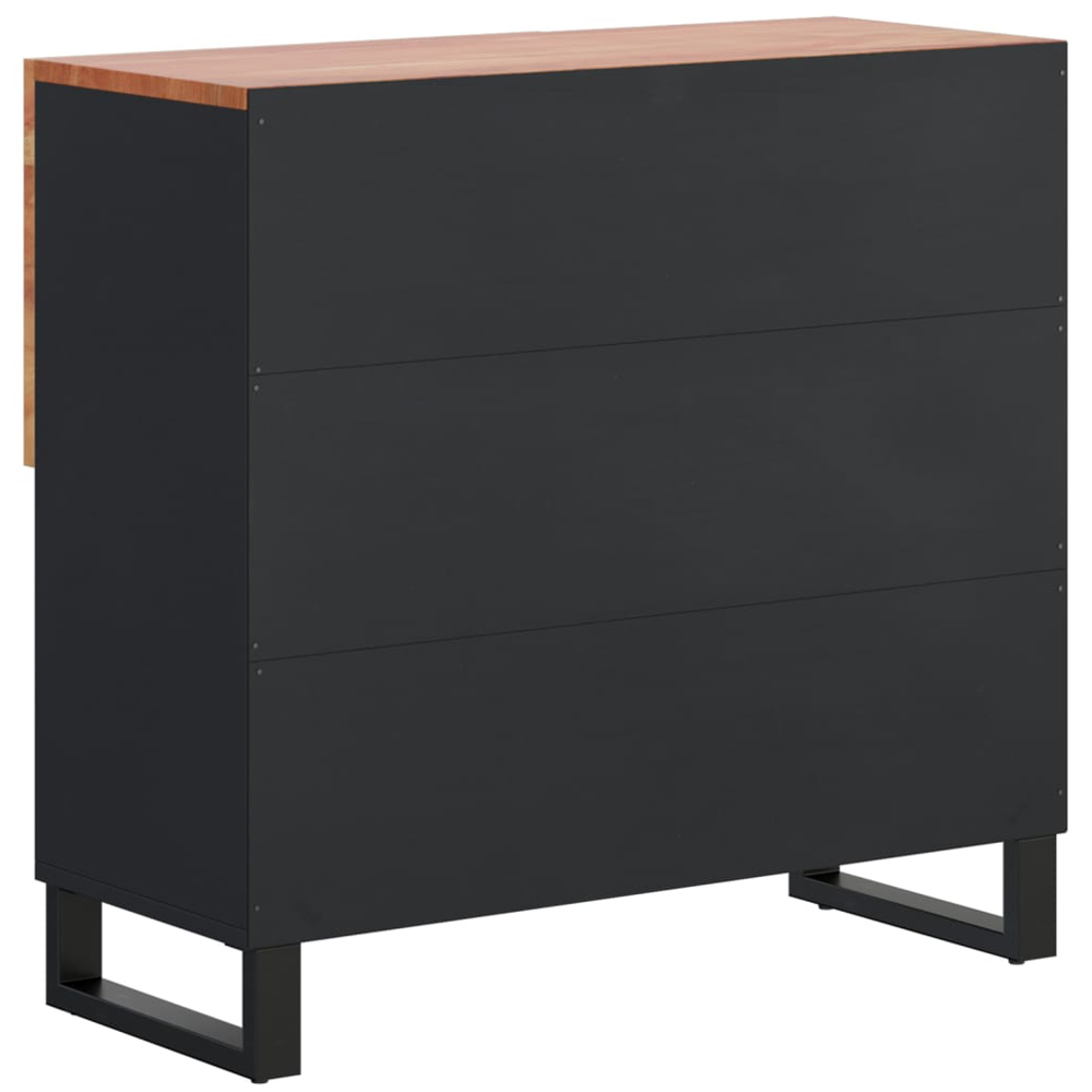 vidaXL 2 Door 2 Shelf Brown Acacia Wood Sideboard Image 6