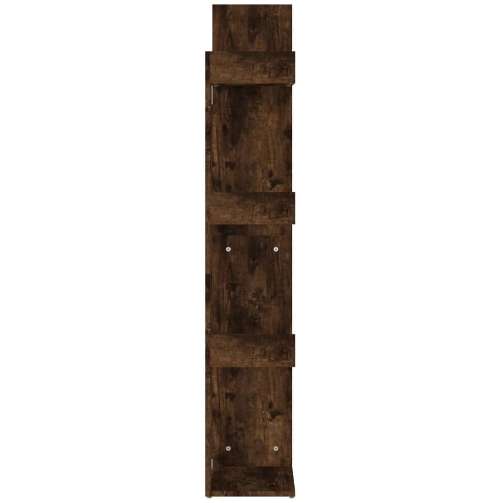vidaXL 8 Shelf Smoked Oak Bookcase Image 4