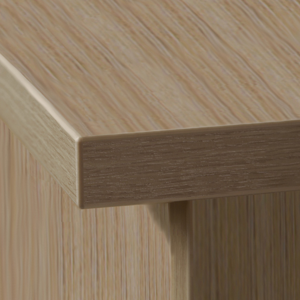 R White Cabinets 3 Drawer Home Office Desk with Hutch Brown Image 3