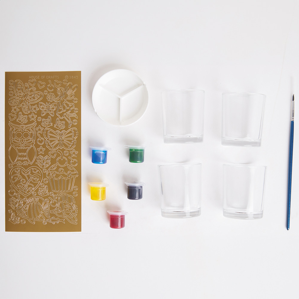 House of Crafts Multicoloured Creative Glass Painting Craft Kit Image 3