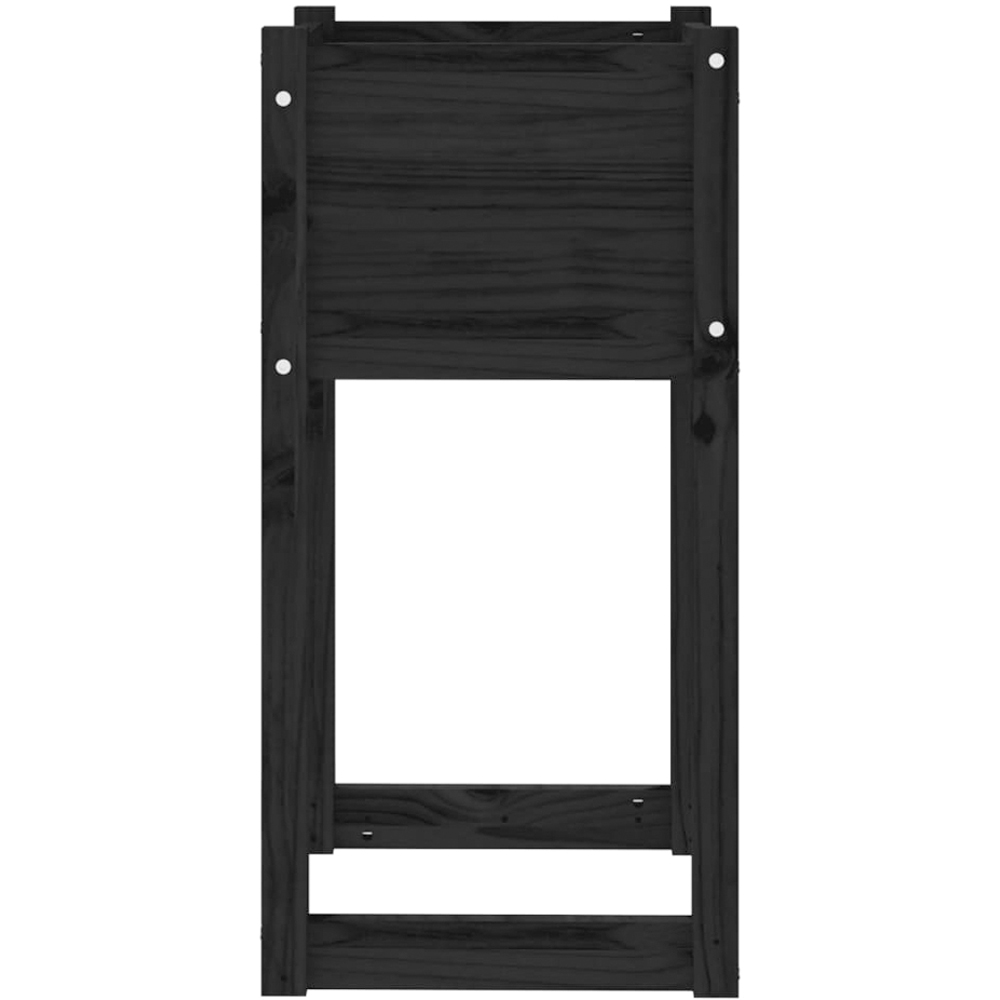 vidaXL Black Solid Pine Wood Garden Planter 81 x 40 x 40cm 2 Pack Image 4