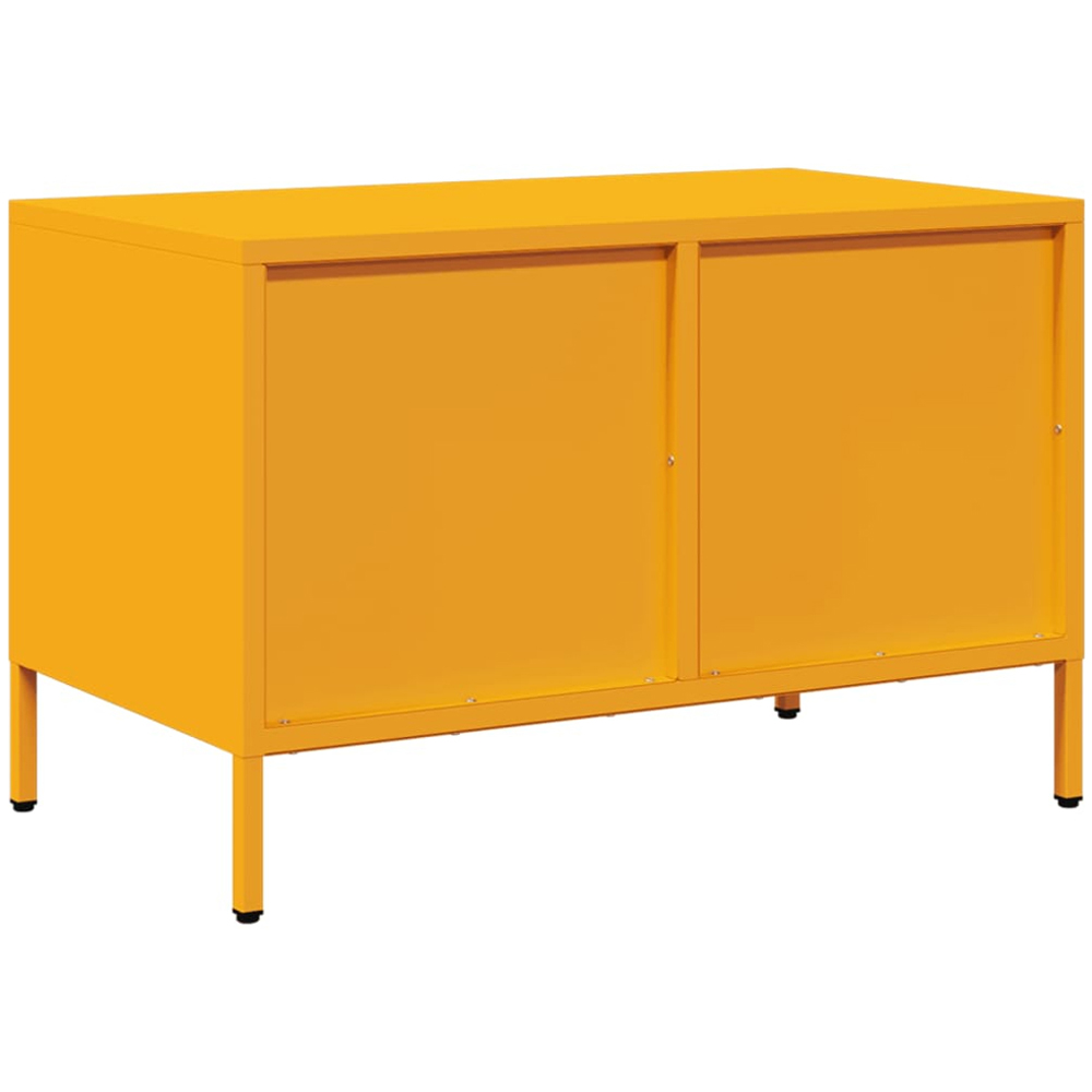 vidaXL 2 Drawer Yellow Steel TV Cabinet Image 6