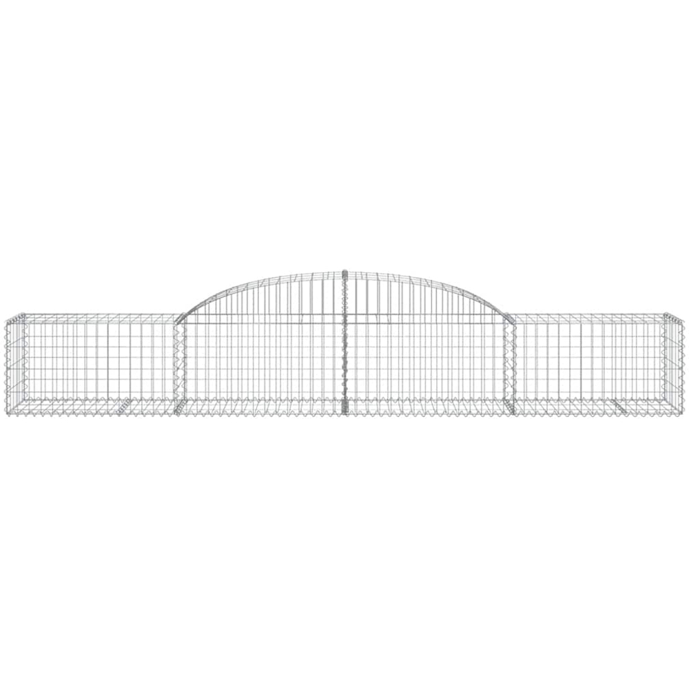 vidaXL Silver Galvanised Iron Arched Gabion Basket 300 x 50 x 40/60cm 30 Pack Image 2