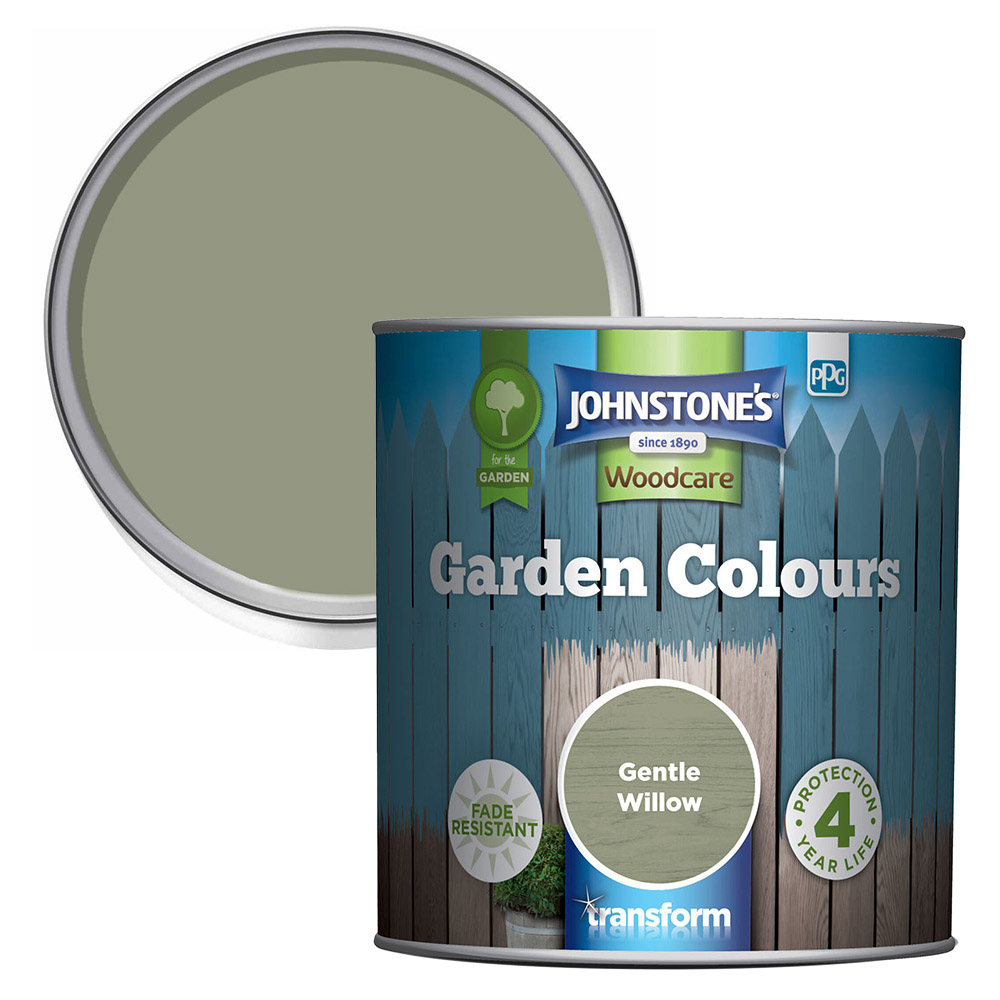 Johnstone's Woodcare Gentle Willow Garden Colours Paint 1L Image 1