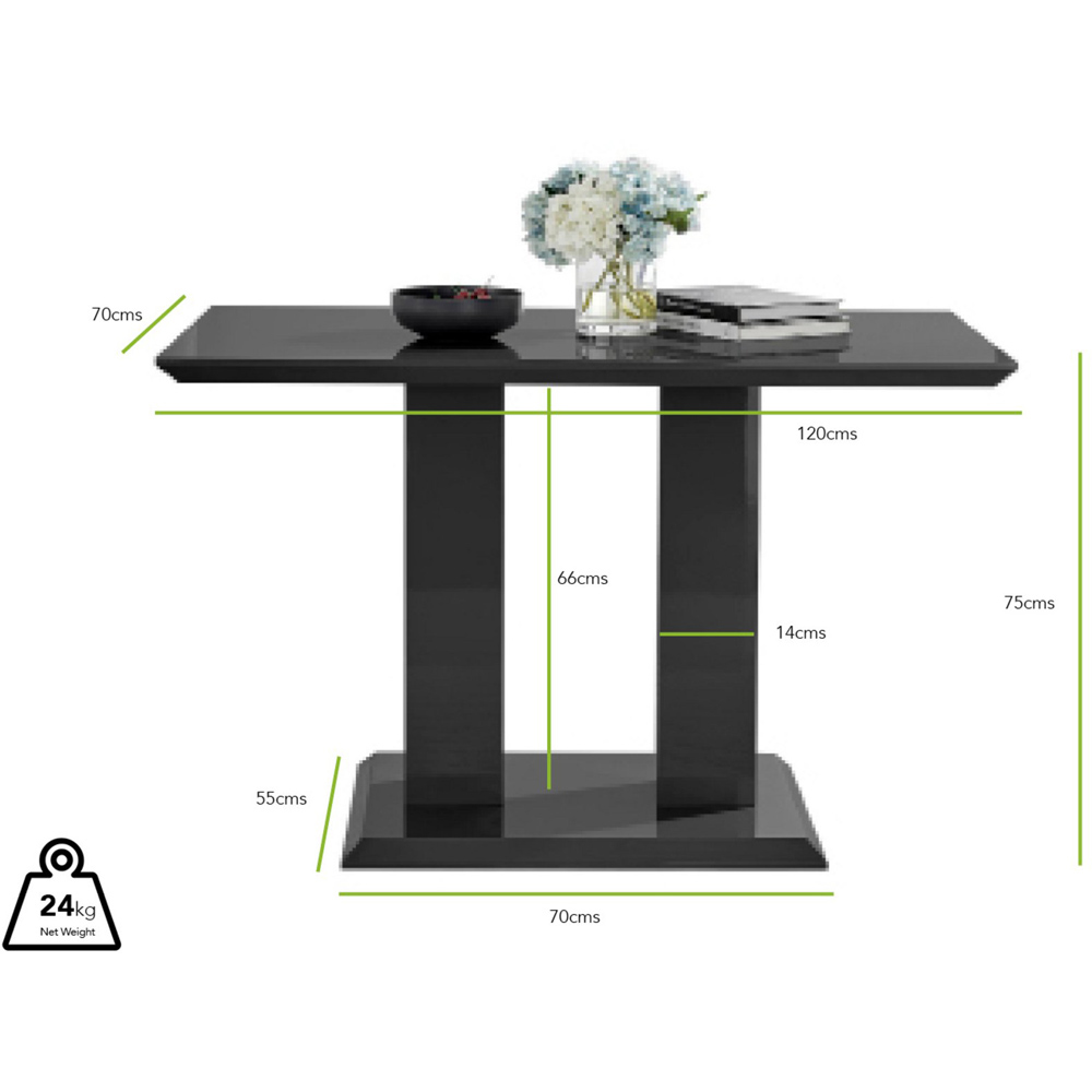 Furniturebox Molini Valera 4 Seater Dining Set Black and Grey Image 9