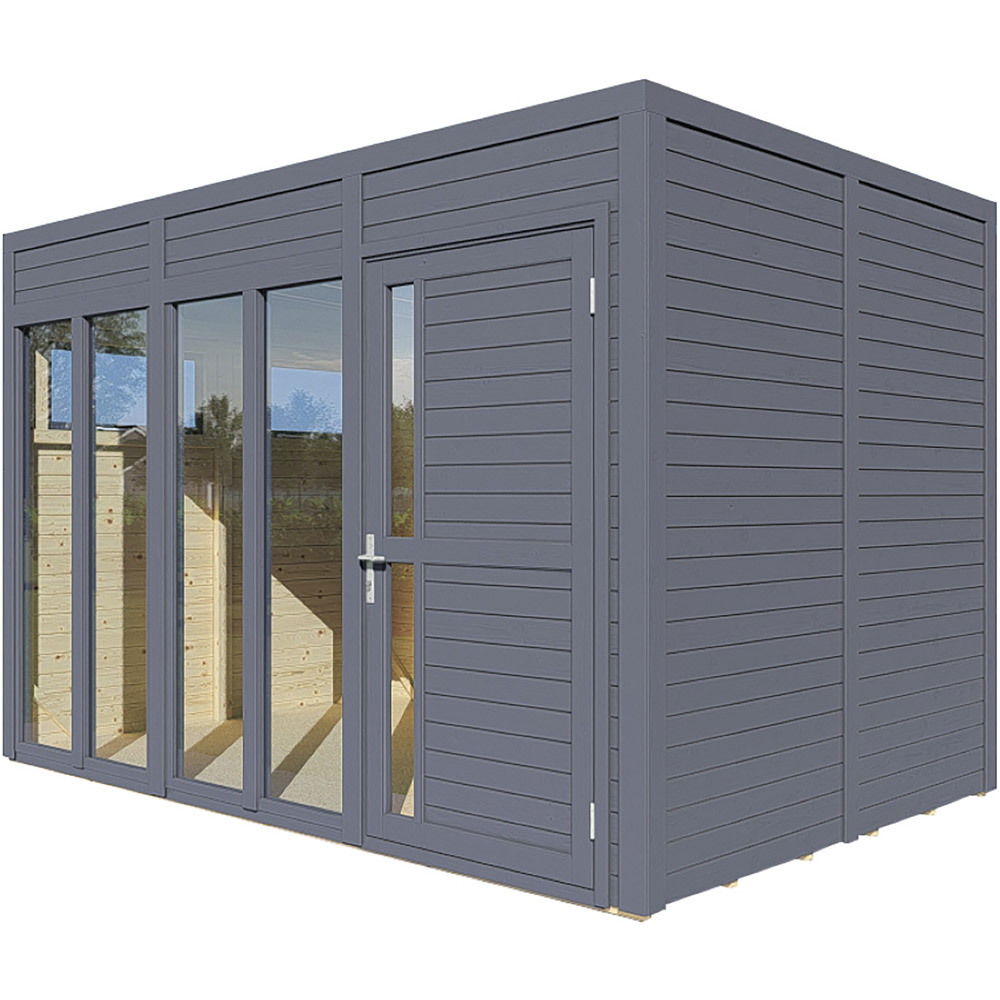 Rowlinson 11 x 8ft Anthracite Cubus 3 Garden Office Image 3