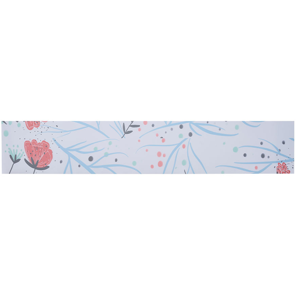Living and Home Floral Pattern Multicolour Self-Adhesive Peel and Stick Stair Riser Sticker 12 Pack Image 2