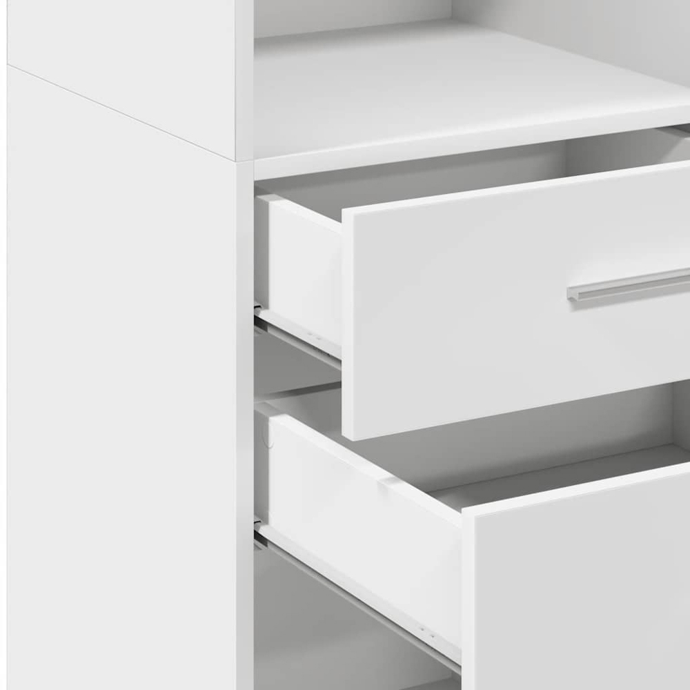 vidaXL 2 Drawer 3 Open Shelf White Highboard Image 8