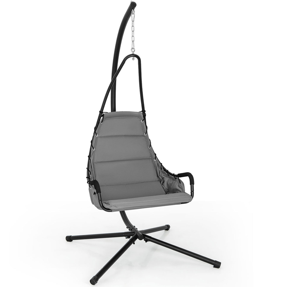 Costway Grey Hammock Swing Chair with Padded Seat Image 2