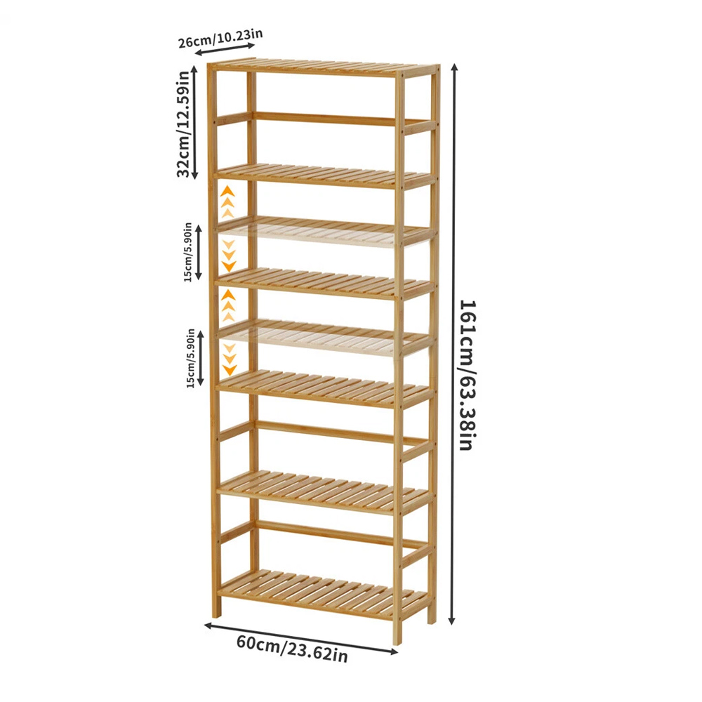 Modcraft 6-Tier Natural Bamboo Bookshelf Image 5