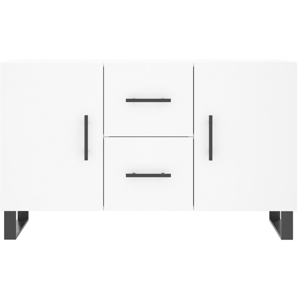 vidaXL 2 Door 2 Drawer White Wide Sideboard Image 6