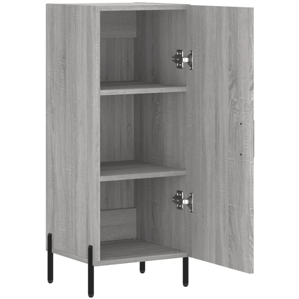 vidaXL Single Door Grey Sonoma Wooden Sideboard Image 5