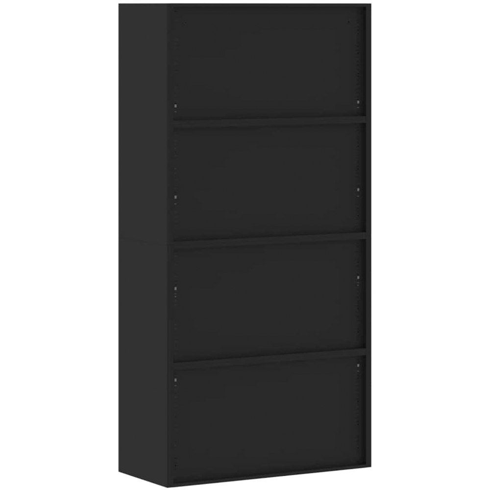 vidaXL 2 Door 5 Shelf Black Powder Coated Steel Lockable File Cabinet Image 6