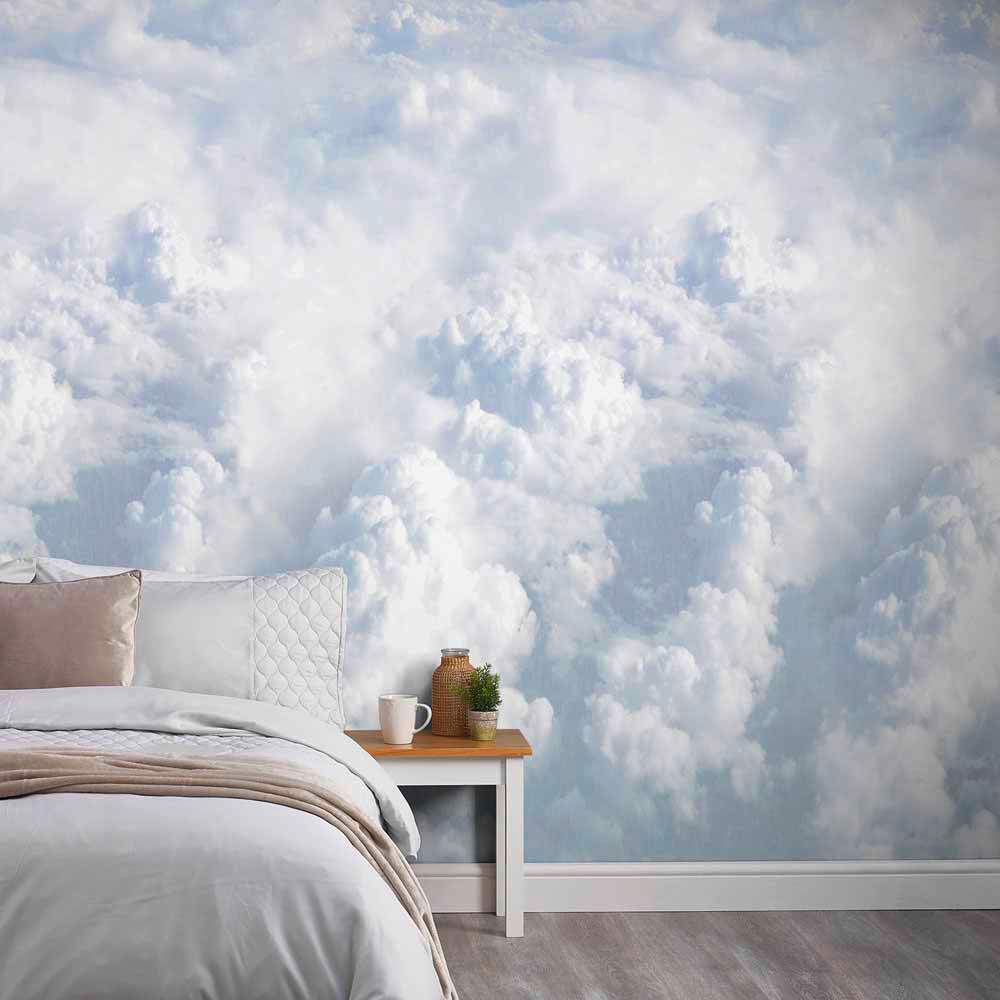 Grandeco Dreamy Clouds 3 Lane Wall Mural Image 1