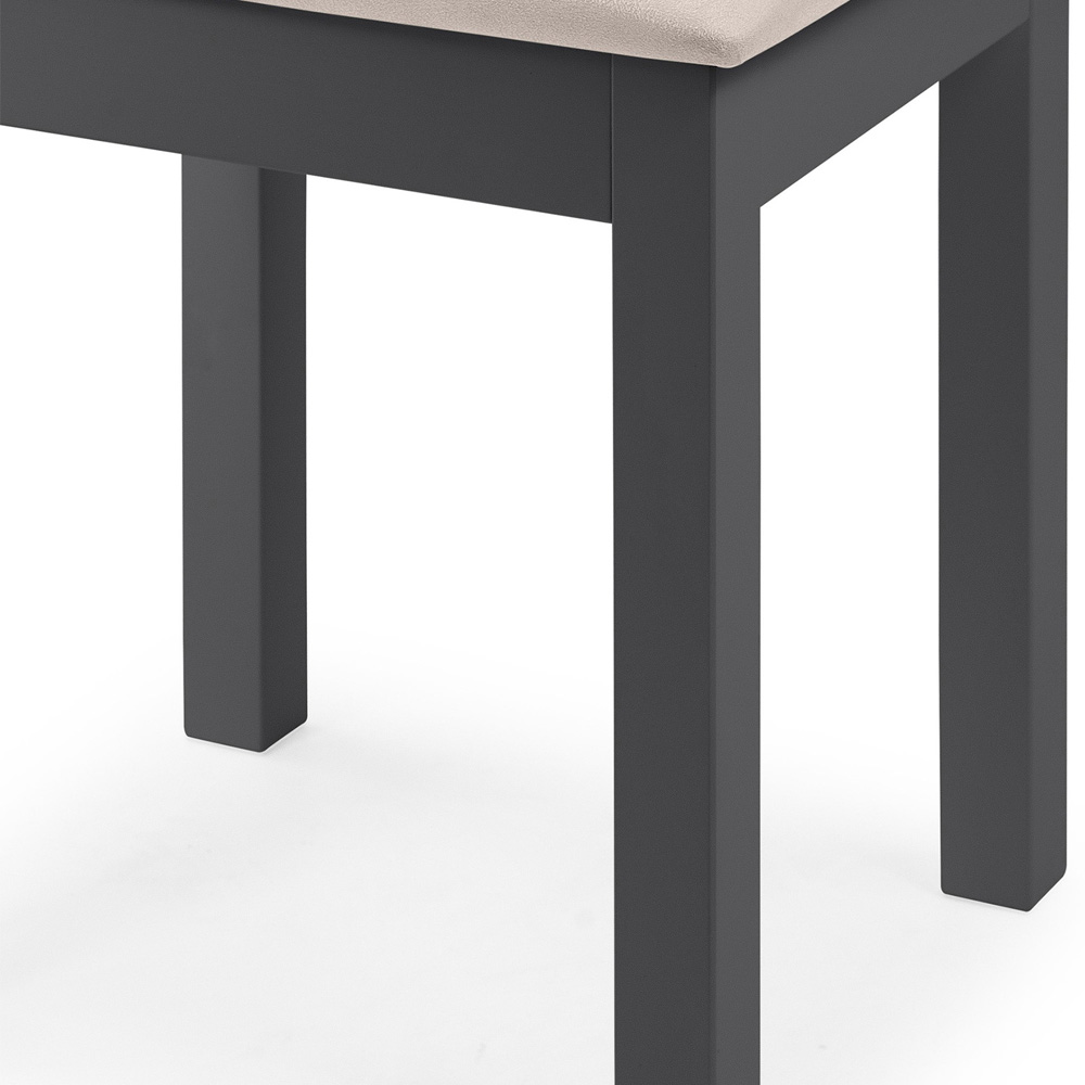 Julian Bowen Maine Anthracite Dressing Table Stool Image 4